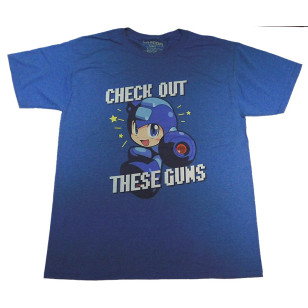 Mega Man ( Rockman ロックマン) - Check It Out Capcom Official Fitted Jersey  T Shirt ( Men L ) ***READY TO SHIP from Hong Kong***